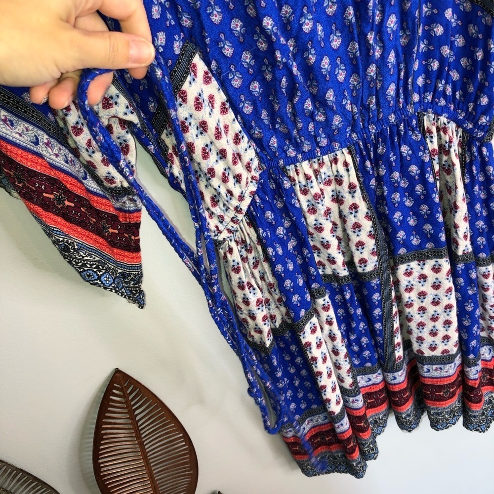 American Eagle Outfitters Flowy Patchwork Boho Dr… - image 4